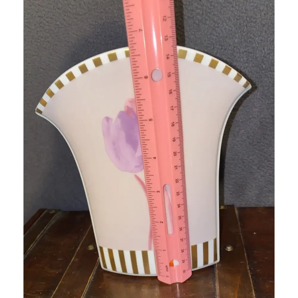 UNIQUE ROSENTHAL STUDIO LINIE LAVENDER GOLD WHITE VASE MADE IN GERMANY PRE-OWNED